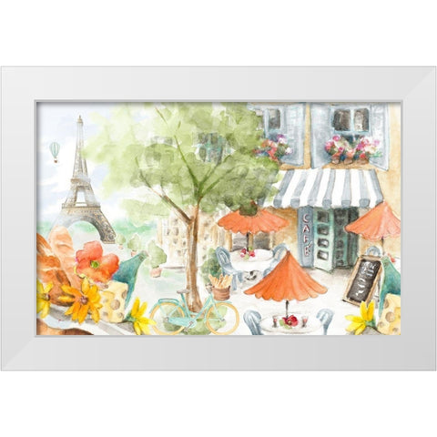 Parisian Life White Modern Wood Framed Art Print by Loreth, Lanie