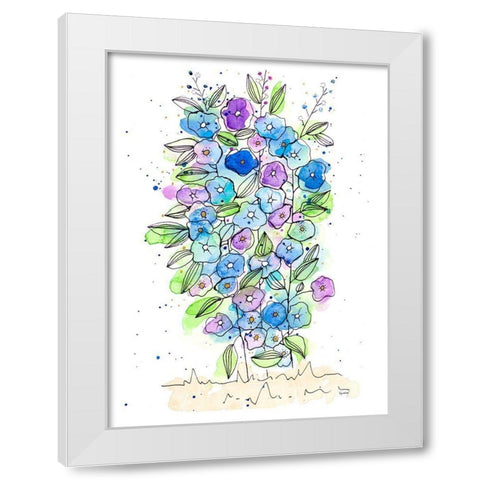 So Much Happiness White Modern Wood Framed Art Print by Krinlox