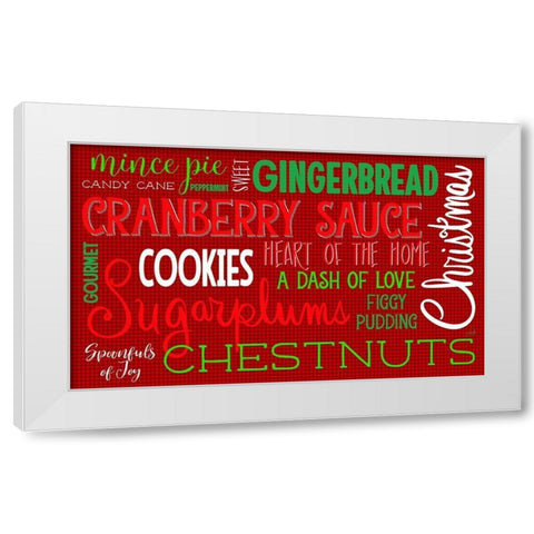 Christmas Kitchen Typography White Modern Wood Framed Art Print by Metz, Andi
