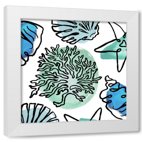 Coastal Contours Fusion IV White Modern Wood Framed Art Print by Medley, Elizabeth