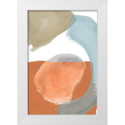 Shapes In Pastel  II White Modern Wood Framed Art Print by Medley, Elizabeth