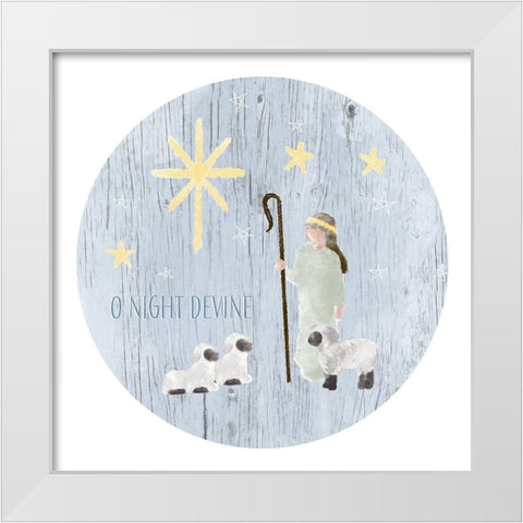 Nativity Circle II White Modern Wood Framed Art Print by Metz, Andi