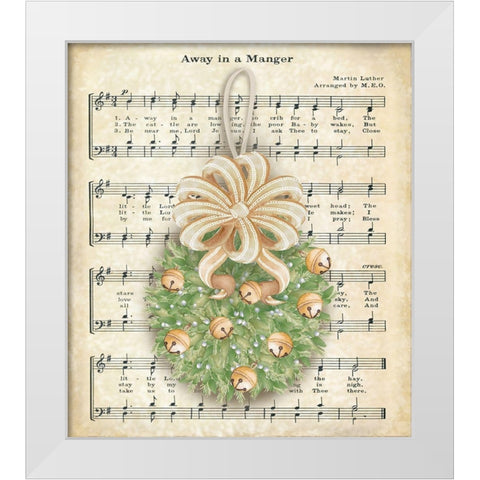 Christmas Carol Holly I White Modern Wood Framed Art Print by Metz, Andi