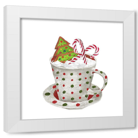 Gingerbread and a Mug Full of Cocoa II White Modern Wood Framed Art Print by Medley, Elizabeth