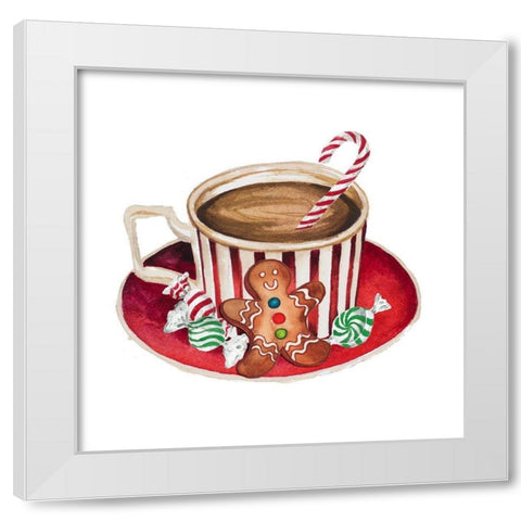 Gingerbread and a Mug Full of Cocoa III White Modern Wood Framed Art Print by Medley, Elizabeth