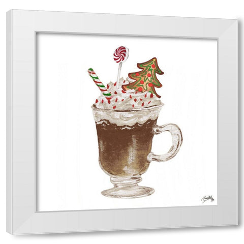 Gingerbread and a Mug Full of Cocoa IV White Modern Wood Framed Art Print by Medley, Elizabeth