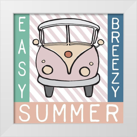 Easy Breezy Summer White Modern Wood Framed Art Print by Medley, Elizabeth