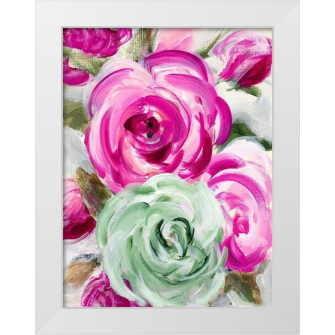 Late Summer Garden White Modern Wood Framed Art Print by Loreth, Lanie