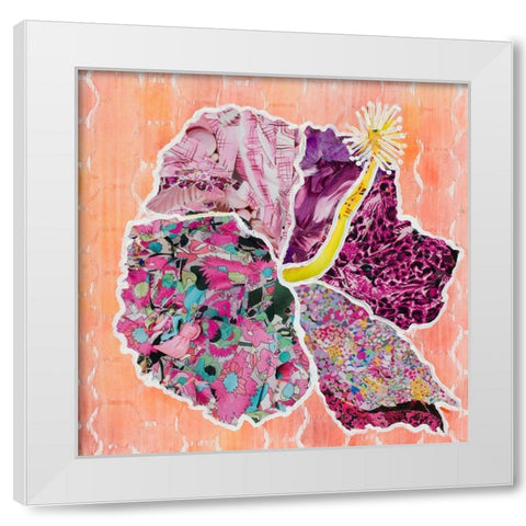 Hibiscus Flower Collage White Modern Wood Framed Art Print by Ritter, Gina