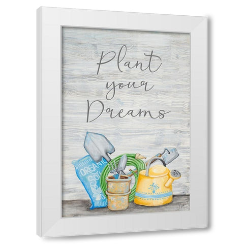 Garden Tools White Modern Wood Framed Art Print by Ritter, Gina