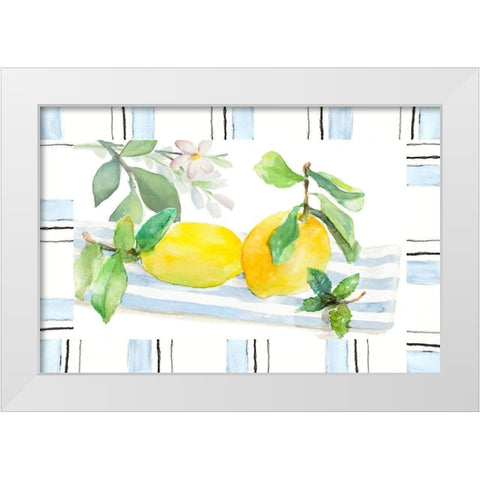 Spring Citron White Modern Wood Framed Art Print by Loreth, Lanie