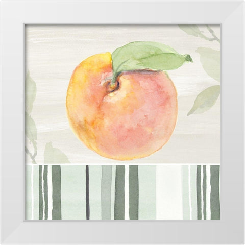 Une Peche I White Modern Wood Framed Art Print by Loreth, Lanie