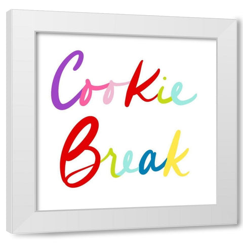 Cookie Break White Modern Wood Framed Art Print by SD Graphics Studio