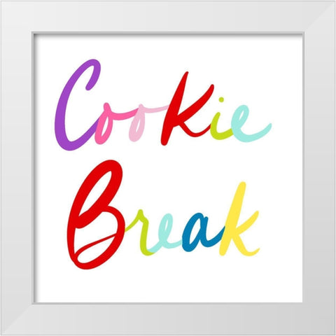 Cookie Break White Modern Wood Framed Art Print by SD Graphics Studio