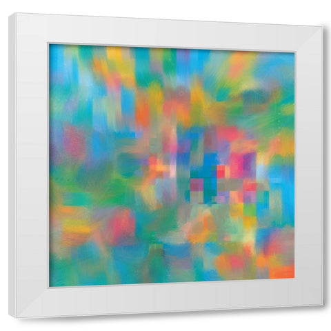 Spectrum Reveal I White Modern Wood Framed Art Print by Meneely, Dan