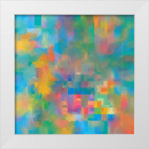 Spectrum Reveal II White Modern Wood Framed Art Print by Meneely, Dan