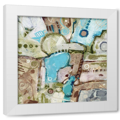 City Life I White Modern Wood Framed Art Print by Meneely, Dan