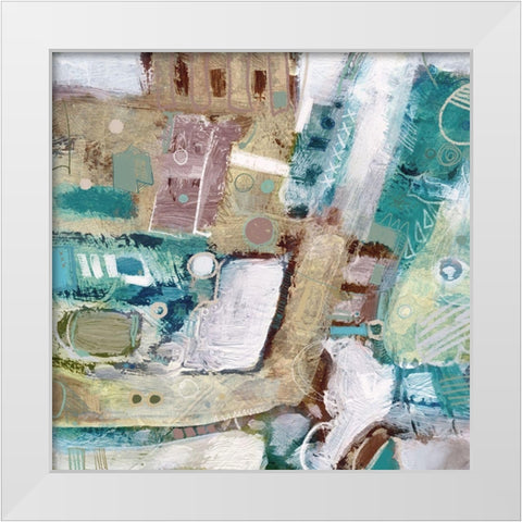 City Life II White Modern Wood Framed Art Print by Meneely, Dan
