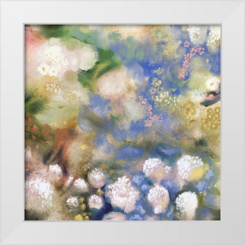 Flower Impression I White Modern Wood Framed Art Print by Meneely, Dan