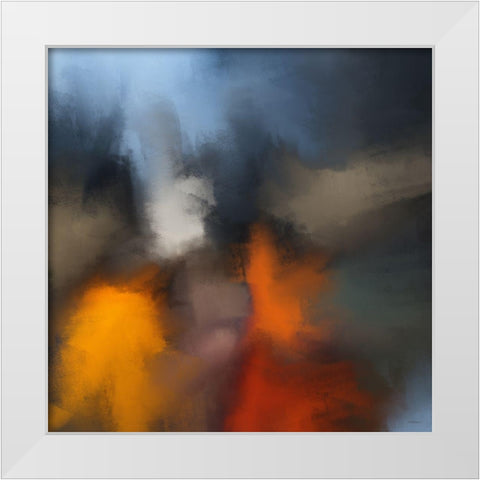 Night Street Abstract II White Modern Wood Framed Art Print by Meneely, Dan