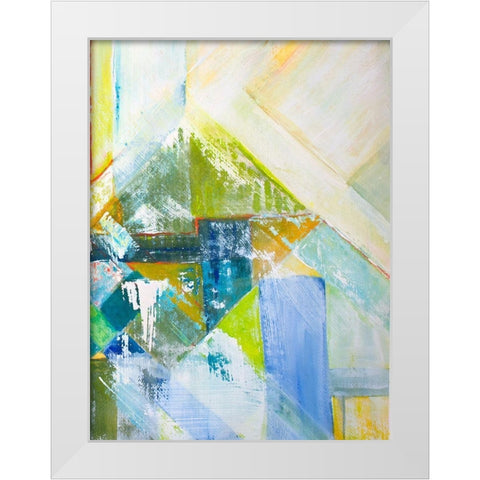 Summerview Abstract II White Modern Wood Framed Art Print by Diannart