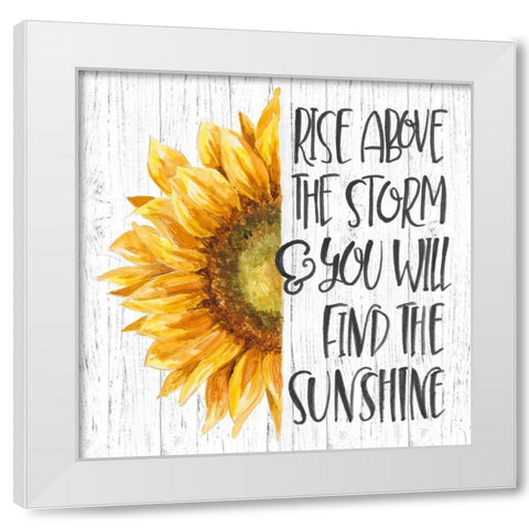 Rise Above The Storm White Modern Wood Framed Art Print by Pinto, Patricia