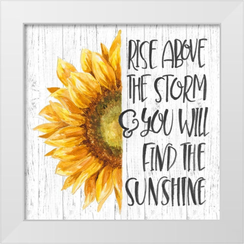 Rise Above The Storm White Modern Wood Framed Art Print by Pinto, Patricia