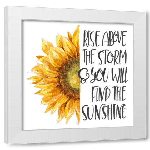 Harvest Sunflower Inspiration White Modern Wood Framed Art Print by Pinto, Patricia
