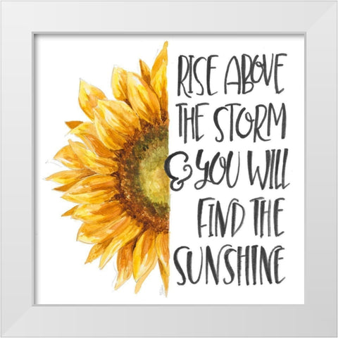 Harvest Sunflower Inspiration White Modern Wood Framed Art Print by Pinto, Patricia