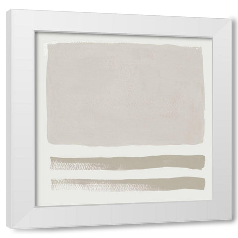 Gray Space Abstract I White Modern Wood Framed Art Print by Pinto, Patricia