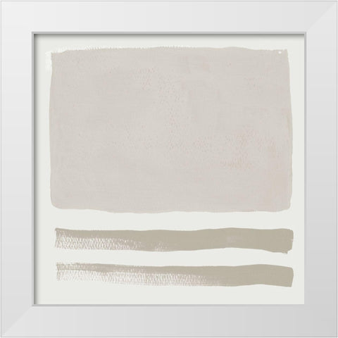 Gray Space Abstract I White Modern Wood Framed Art Print by Pinto, Patricia