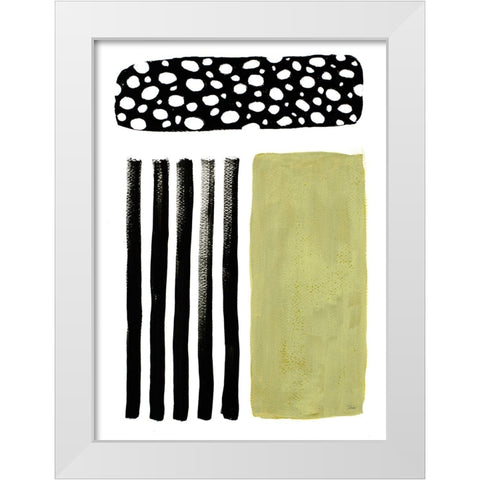 Green Jungle Time White Modern Wood Framed Art Print by Pinto, Patricia