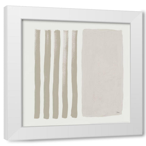 Gray Space Abstract II White Modern Wood Framed Art Print by Pinto, Patricia