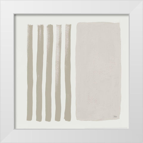 Gray Space Abstract II White Modern Wood Framed Art Print by Pinto, Patricia