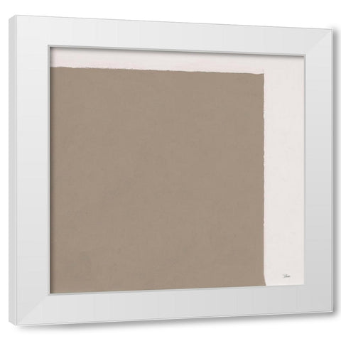 Neutral Block Abstract White Modern Wood Framed Art Print by Pinto, Patricia