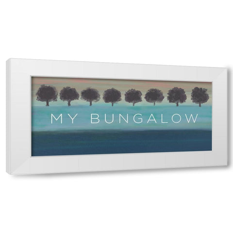 My Bungalow White Modern Wood Framed Art Print by Meneely, Dan