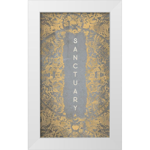 Sanctuary White Modern Wood Framed Art Print by Meneely, Dan
