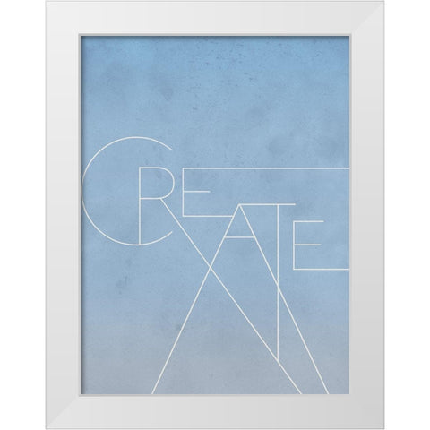 Create White Modern Wood Framed Art Print by Meneely, Dan