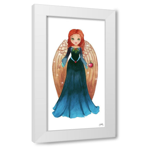 Christmas Angel III White Modern Wood Framed Art Print by Medley, Elizabeth