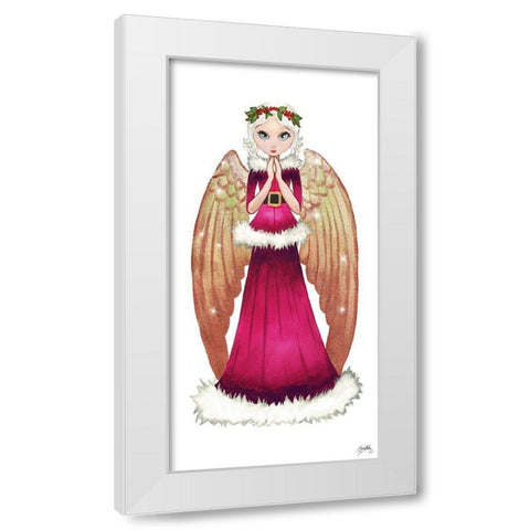 Christmas Angel I White Modern Wood Framed Art Print by Medley, Elizabeth