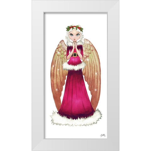 Christmas Angel I White Modern Wood Framed Art Print by Medley, Elizabeth