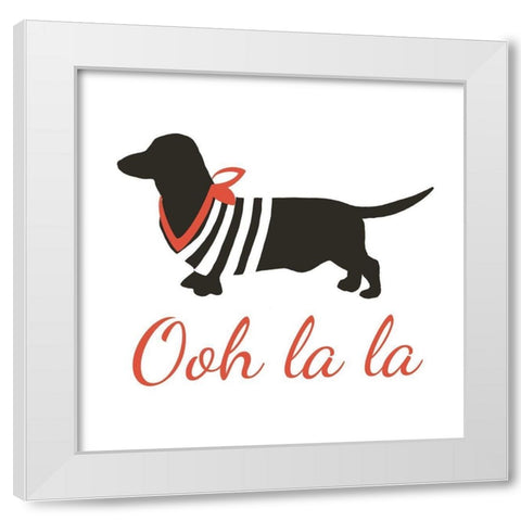 Ooh La La White Modern Wood Framed Art Print by Navas, Emily