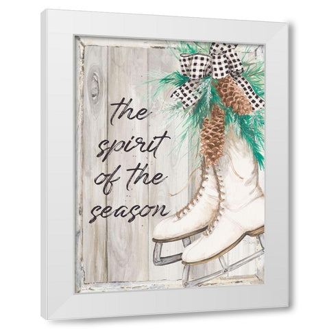 The Spirit Of The Season White Modern Wood Framed Art Print by Pinto, Patricia