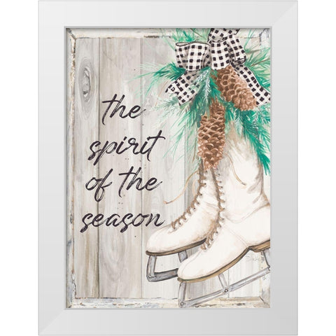 The Spirit Of The Season White Modern Wood Framed Art Print by Pinto, Patricia