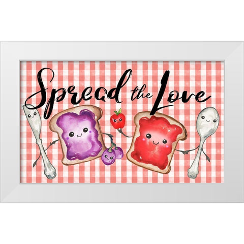 Spread The Love White Modern Wood Framed Art Print by Medley, Elizabeth