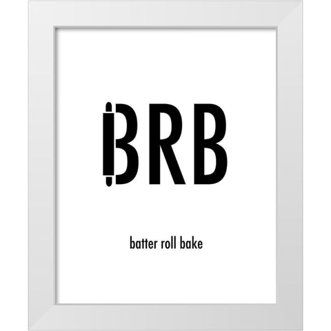 BRB White Modern Wood Framed Art Print by Quach, Anna