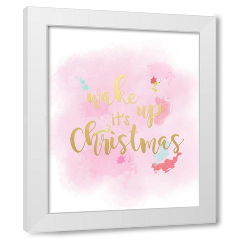 Wake Up Its Christmas White Modern Wood Framed Art Print by Quach, Anna