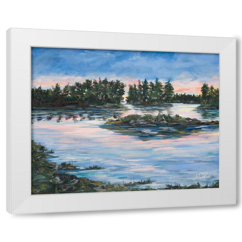 Cypress Lake White Modern Wood Framed Art Print by DeRice, Julie