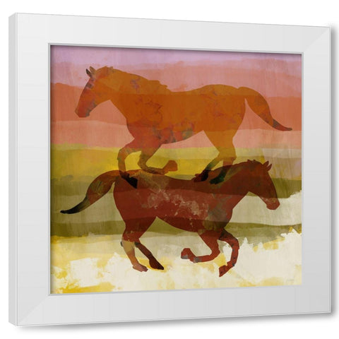 Equine Fantasy I White Modern Wood Framed Art Print by Meneely, Dan