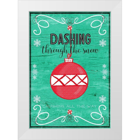 Dashing Through The Snow White Modern Wood Framed Art Print by Metz, Andi